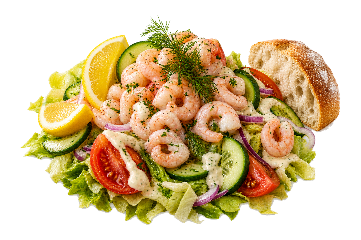 Räksallad med citron